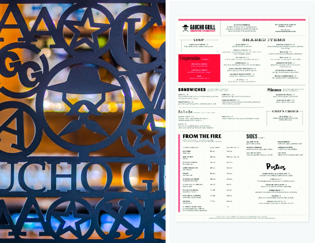 Gaucho Grill full menu